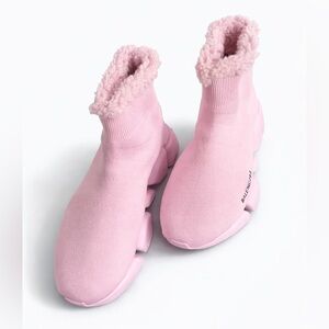 Balenciaga Light Pink Knit Sneakers